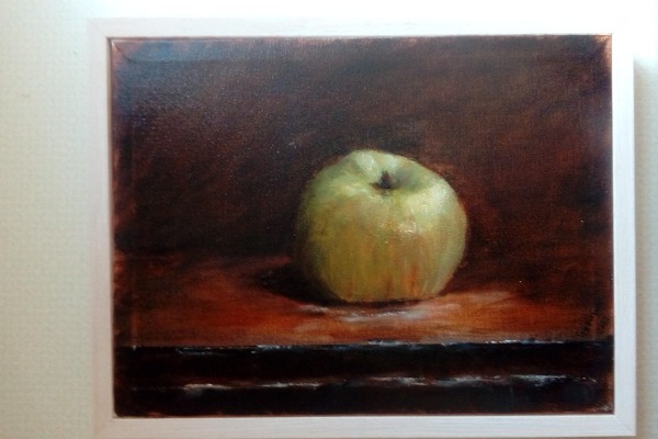 Study for Bramley Apple. Oil on canvas SOLD 