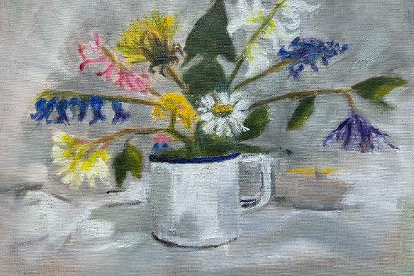 Wildflowers oil on canvas